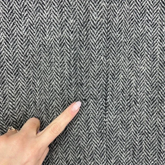 Vintage Stafford Harris Tweed Blazer Mens 40R Gray Black Scottish Wool 2 Button